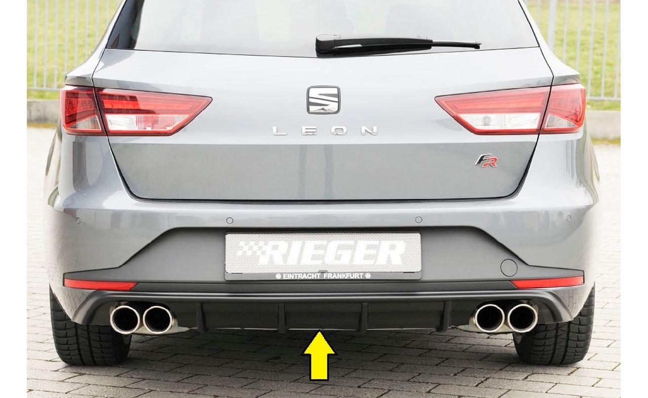 RIEGER TUNING Diffuseur AR en ABS pour SEAT Leon (KL) (2020-) pour  échappement d'origine (27055)