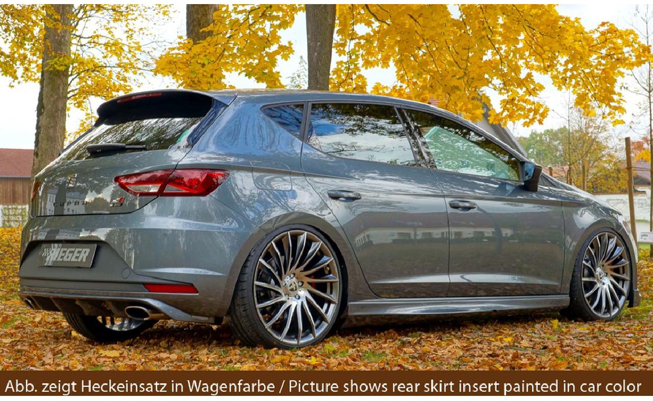 Diffuseur Pare-chocs Arrière Noir Rieger Pour SEAT Leon ST FR 5F - ABS à Clip Ou Vis - Neuf