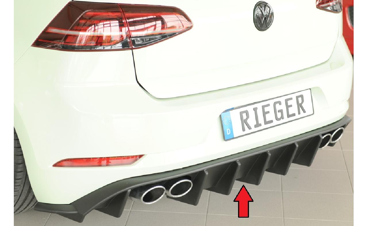 RIEGER+TUNING+Diffuseur+AR+en+ABS+pour+VW+GOLF+7+avec+%C3%A9chappement+d%27origine+double+sortie+D%26G+%28115x70mm+oval%29