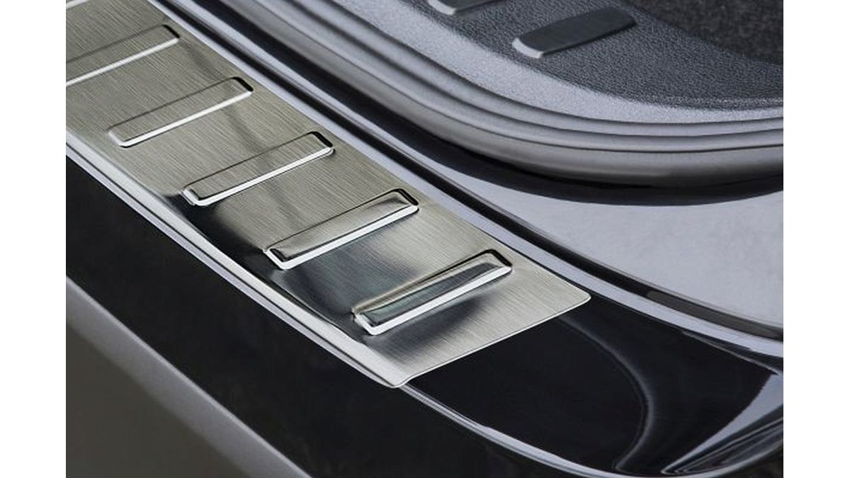 Protection Seuil Arrière Inox Pour BMW X1/E84 2009-2012 'Ribs' - Anti-rayures Coffre, Fixation 3M