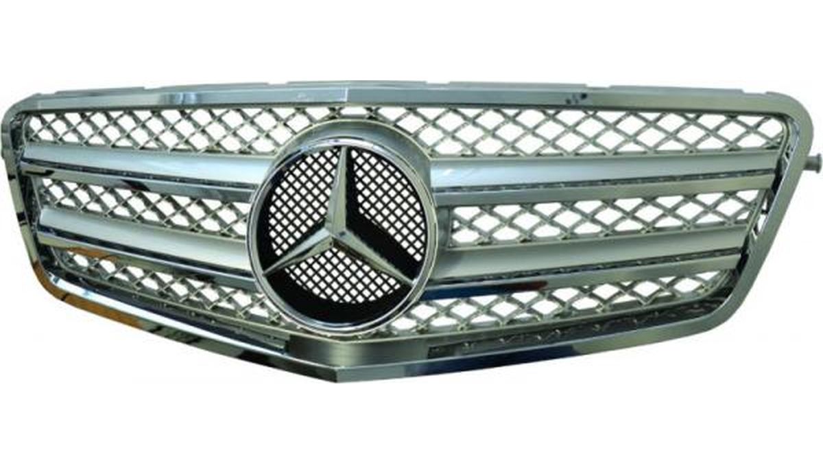 Calandre Sport Argent & Chrome Pour Mercedes ML W163 (1998-2005) - Remplacement Direct, Qualité ABS - Modèle EUROPE