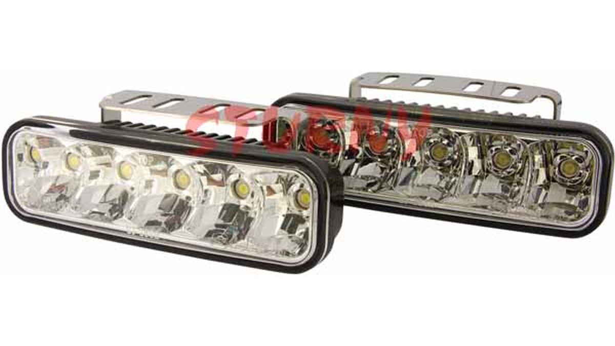 Bumdenuu Feux Diurnes DRL LED 6000K Pour Citroën C1 C3 - Paire De Feux De Jour 6 LED 9677409380