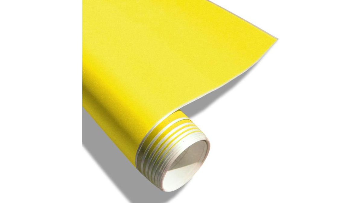 Rouleau de film autocollant couleur jaune mat 152 x 200cm