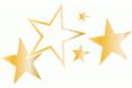 FOLIATEC+Autocollant+STARS+or+63x39cm