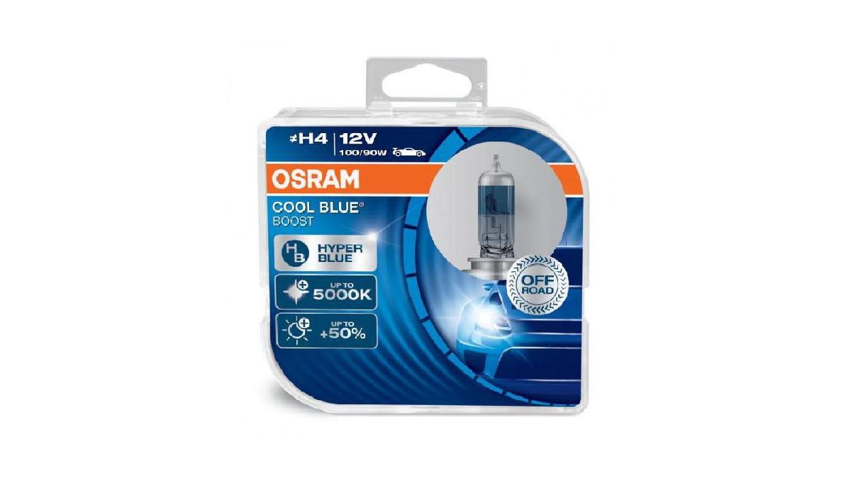 Halogen+OSRAM+COOL+BLUE+BOOST+H4+P43t+12V+100%2F90W+DUO