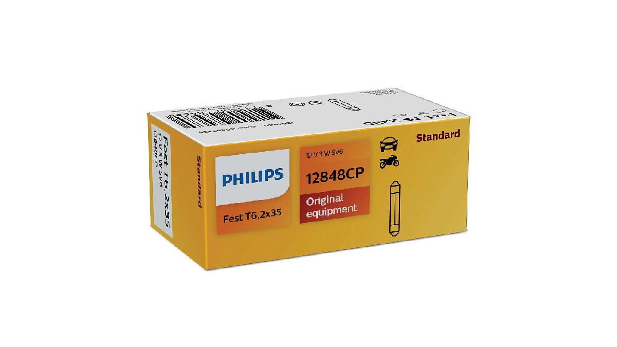 Philips+Festoon+T6%2C2x27+12V3W+SV6+CP