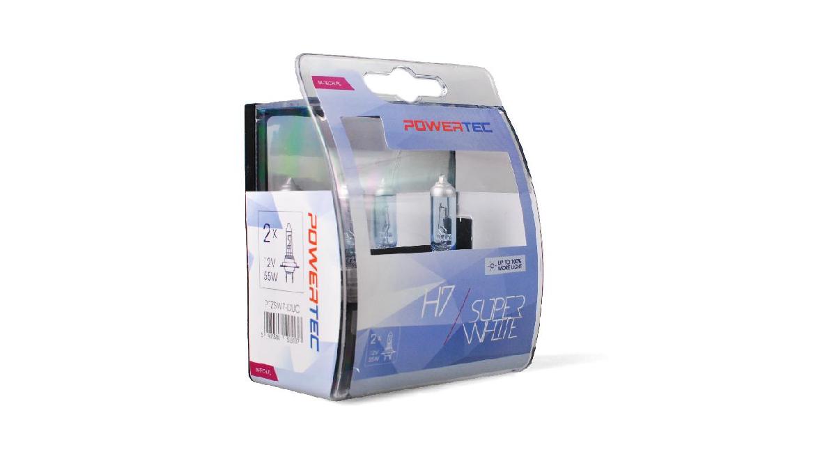 Ampoule+halog%C3%A8ne+Powertec+SuperWhite+H7+12V+DUO