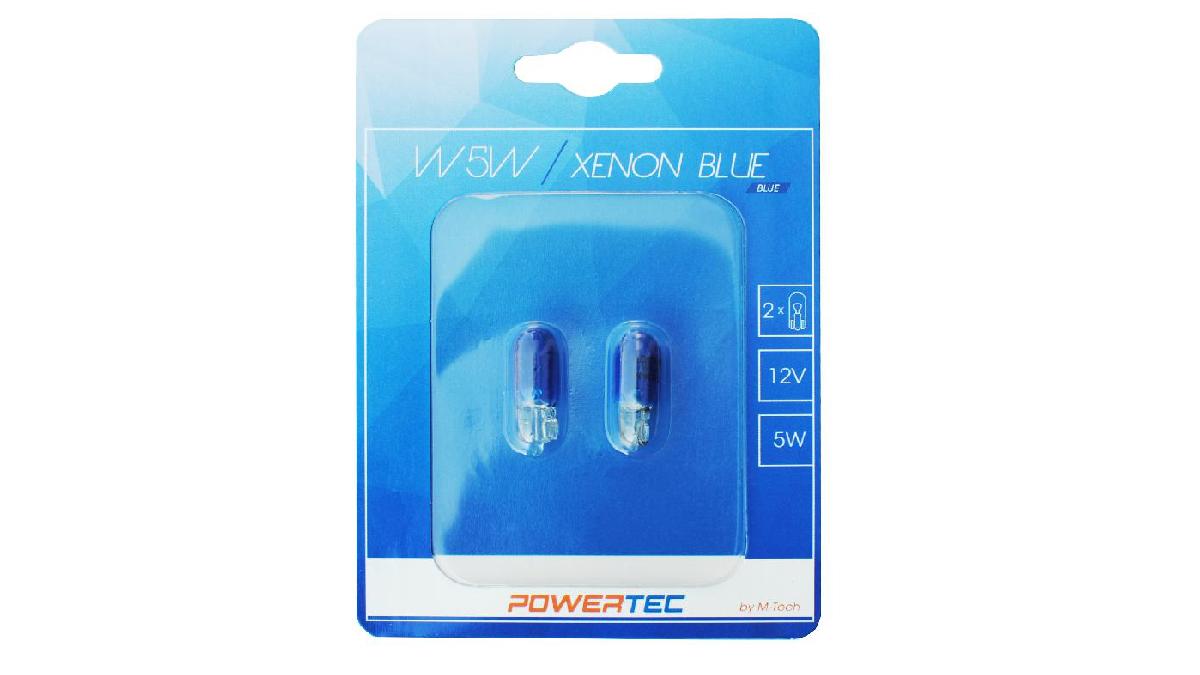 Ampoule+Powertec+Xenon+Blue+W5W+T10+5W+Wedge+BLUE+12V+Blister