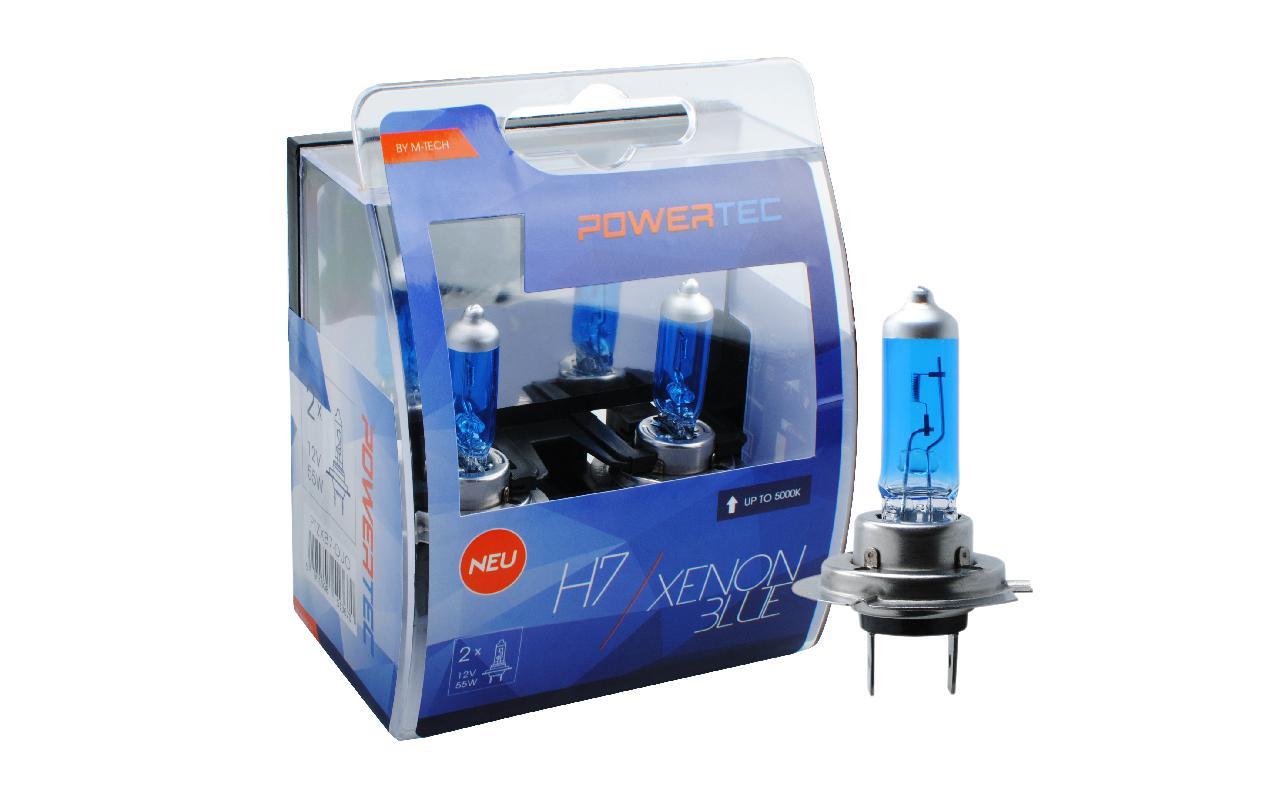 Ampoule halogène Powertec Xenon Blue H7 12V DUO (PTZXB7DUO)