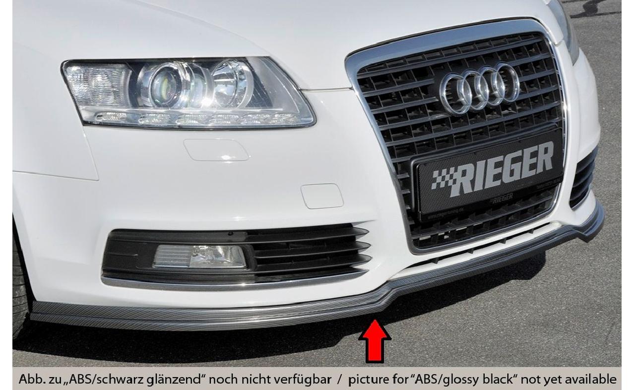 RIEGER TUNING Lèvre AV en ABS/noir brillant pour Audi A6 (4F) facelift  (08-11) berline/break incl. S-Line