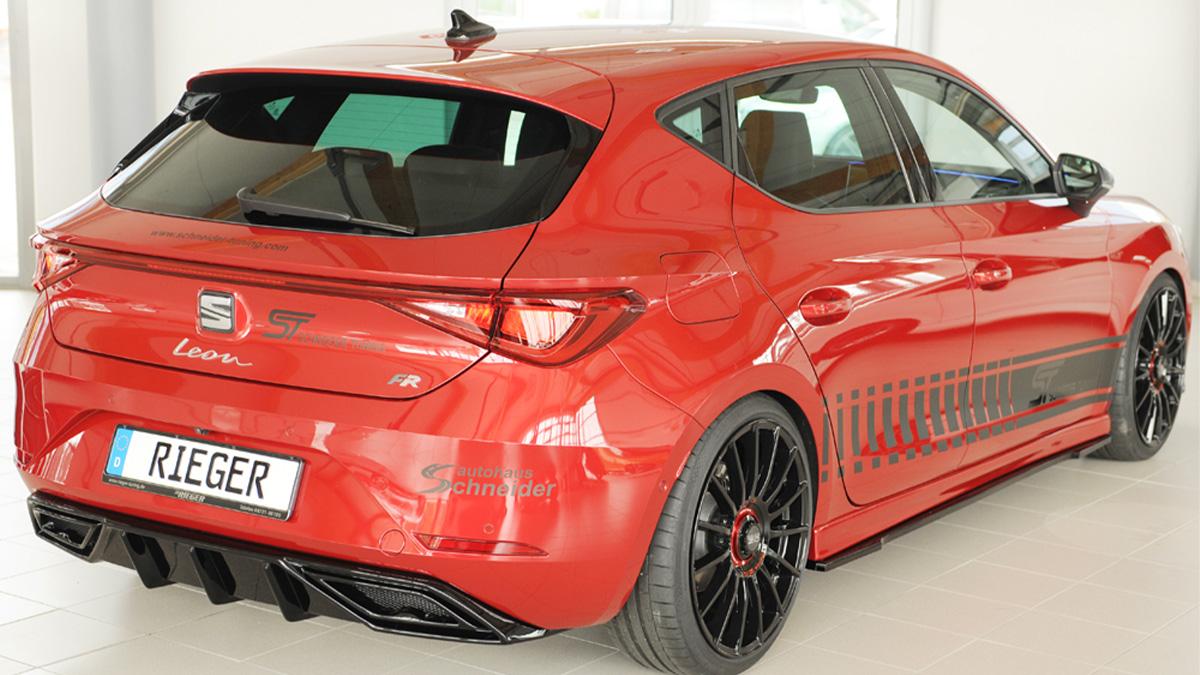 RIEGER+TUNING+Diffuseur+AR+en+ABS%2Fnoir+brillant+pour+SEAT+Leon+%28KL%29+%282020-%29+pour+%C3%A9chappement+d%E2%80%99origine