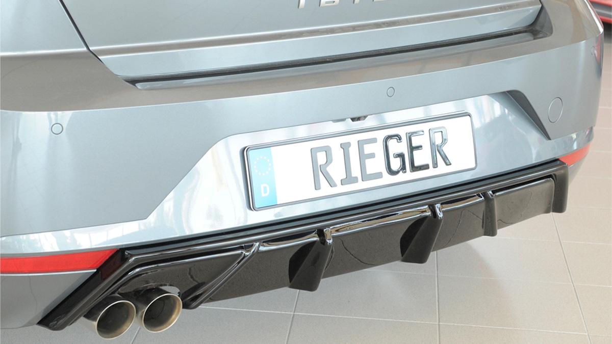 RIEGER+TUNING+Diffuseur+AR+en+ABS%2Fnoir+brillant+pour+SEAT+Ibiza+%28KJ%2FKL1%29+incl.+FR+%282017-%29+avec+double+sortie+d%27%C3%A9chappement+gauche