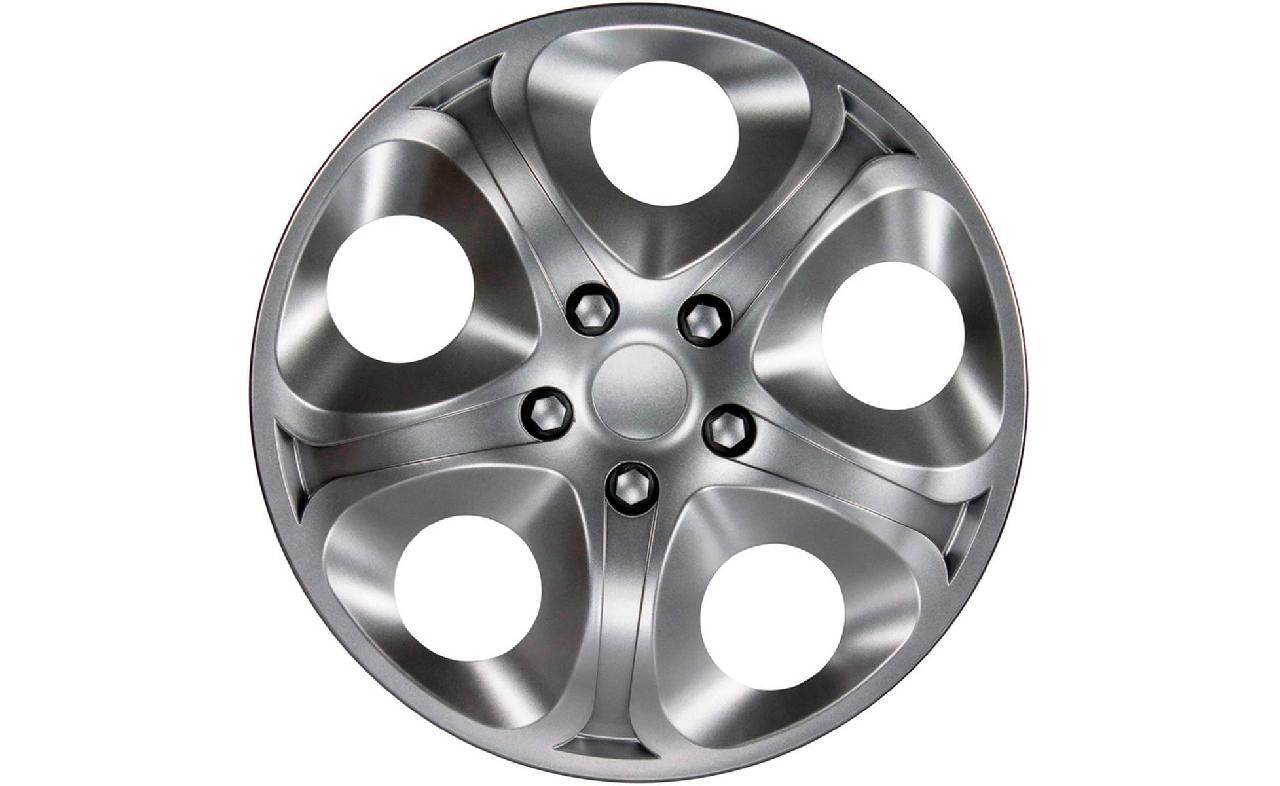 Jantes Alu 16 Pouces SPARCO SPC1573SVBL Enjoliveur Sicilia, Argent/Bleu, Set De 4, 15 Enjoliveurs 16 Pouces