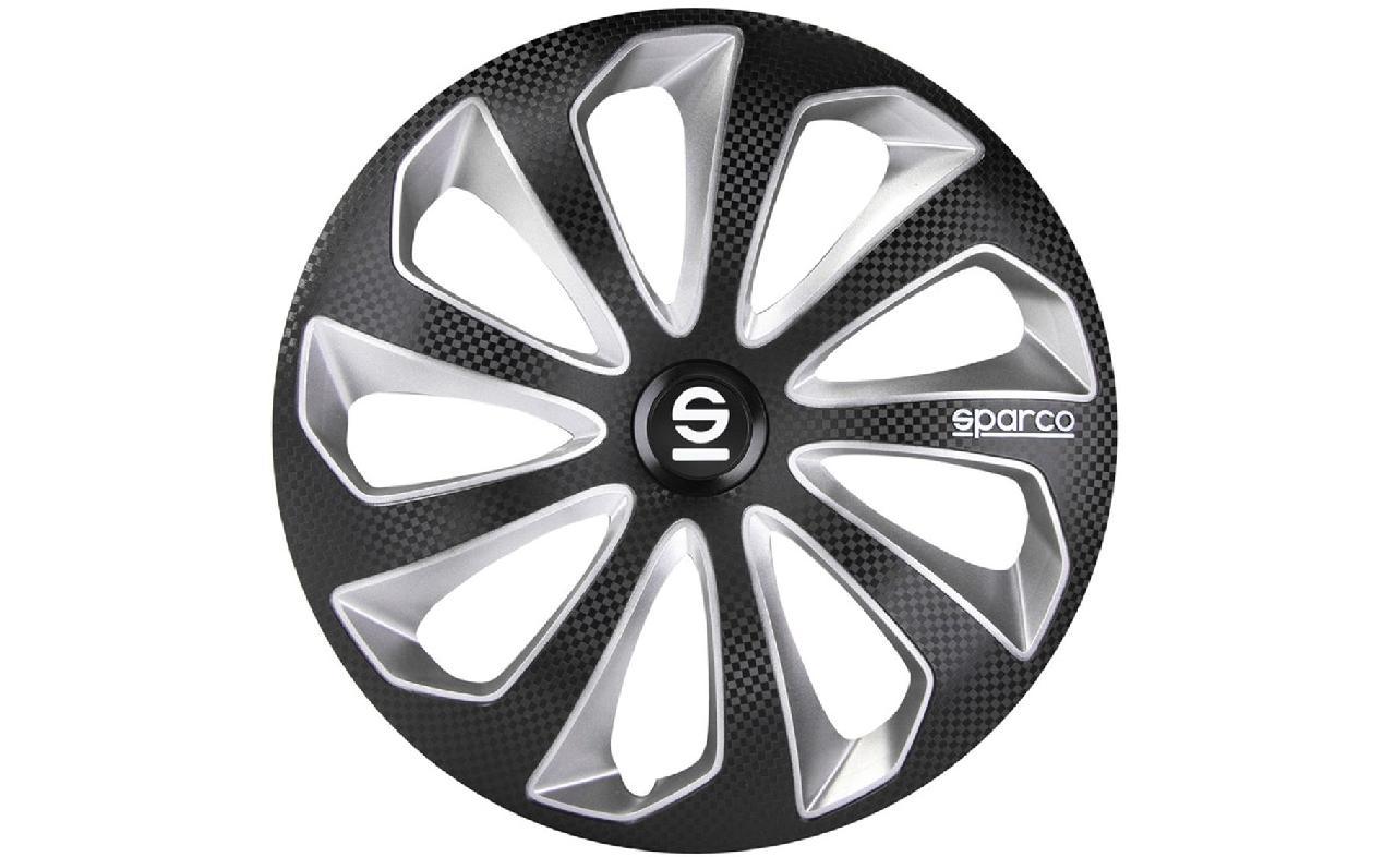 SPARCO SPC1470SV Enjoliveur Sicilia, Argent, Set De 4, 14