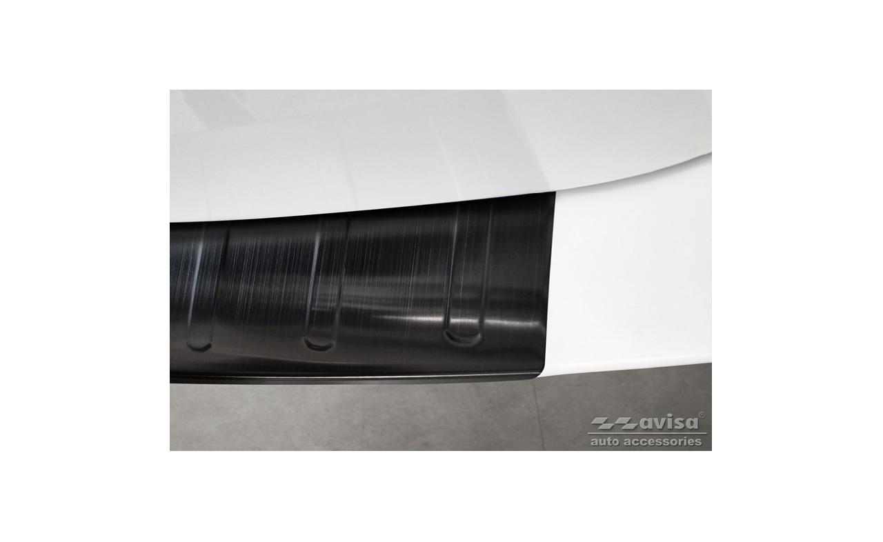 Protection de seuil arrière inox noir sur mesure pour Renault Laguna III  Grandtour 2007-2015 'Ribs