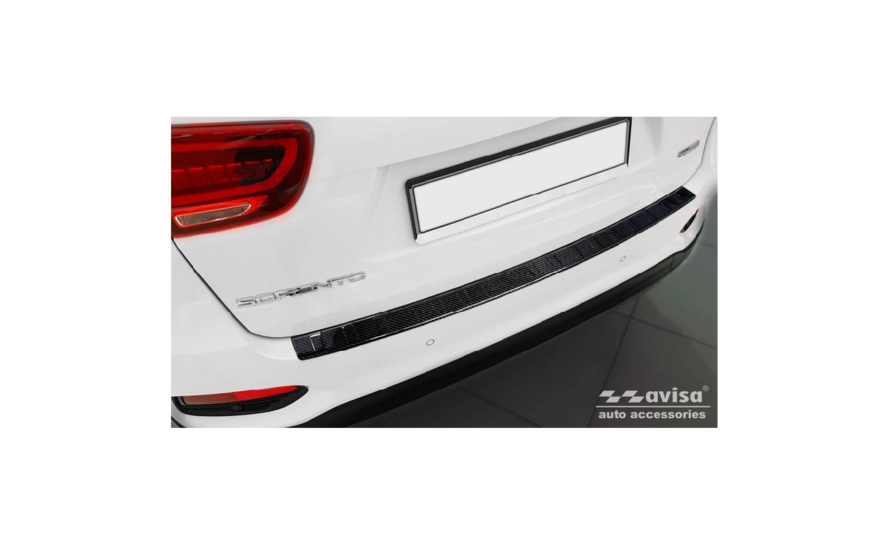 Protection de seuil arrière carboné 3D sur mesure pour Kia Sorento III  Facelift 2017-2020 'Ribs' AVISA (AV 249256)