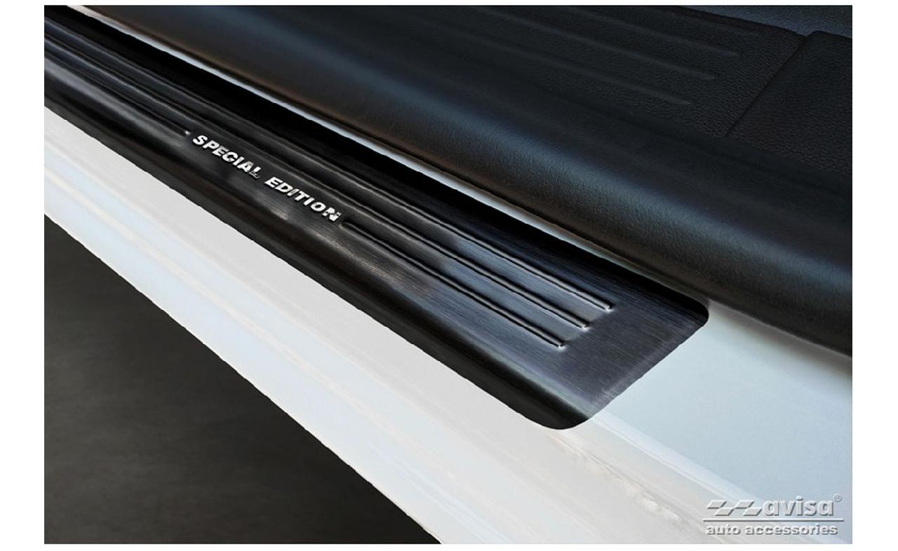 Protection Seuil Arrière INOX Noir Pour Renault Laguna III Grandtour 2007-2015 - Anti-Rayures