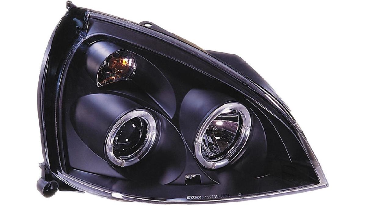 Phares Avant Angel Eyes Pour Peugeot 307 Phase 1 - Projecteurs Néons/led Style - Neufs Dans Leur Boîte