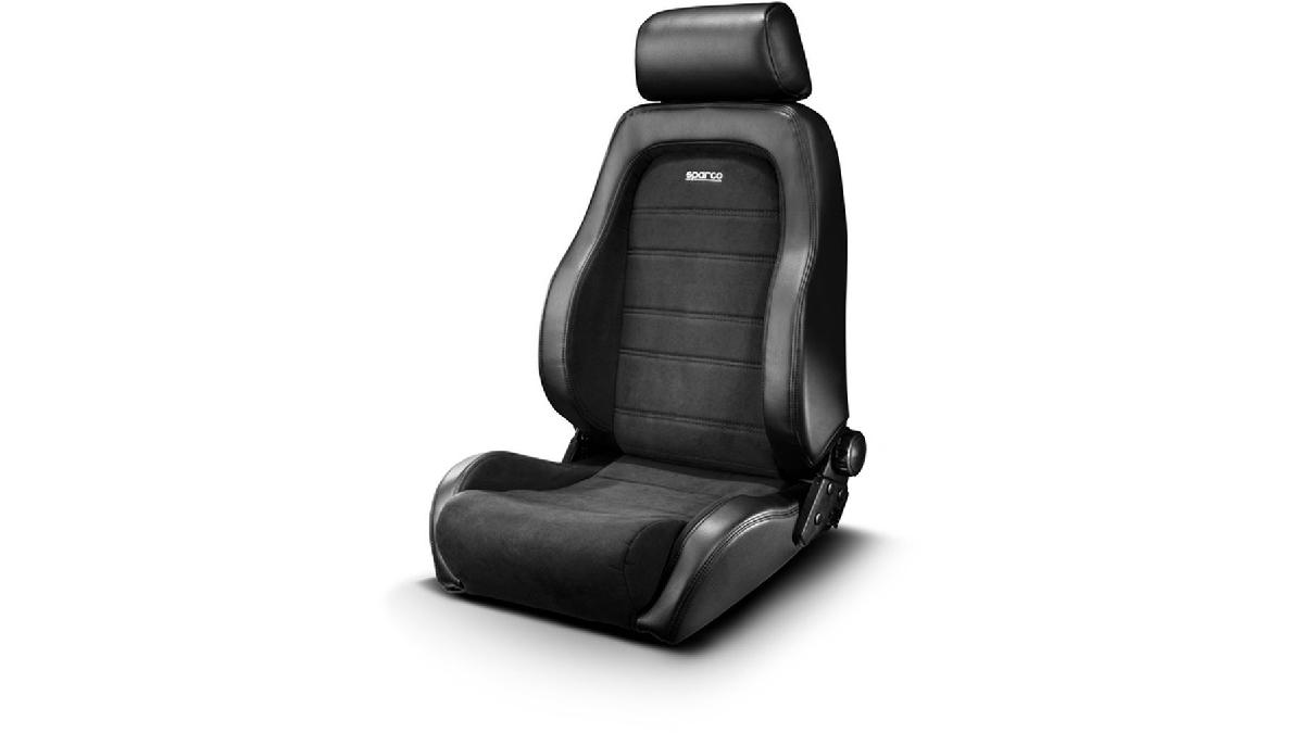 Siège Baquet SPARCO R333 - Noir - Réglable - Compatible Harnais 3/4 Points - Structure Tubulaire