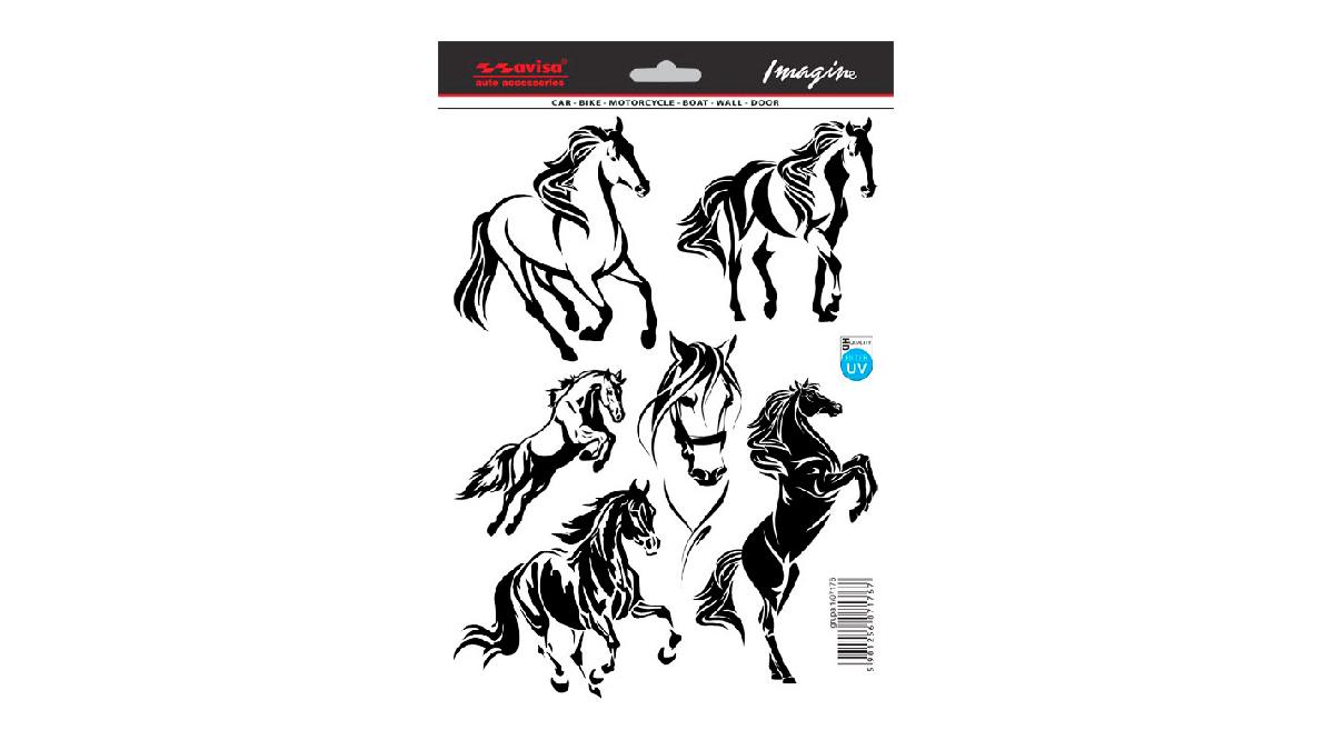 Autocollant+AutoTattoo+Mustang+set+-+19x28cm