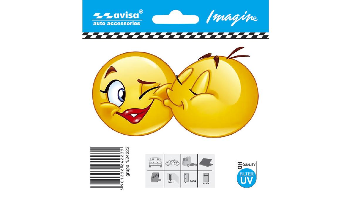 Autocollant+AutoTattoo+Faces%2Fkisses+-+11x6+cm