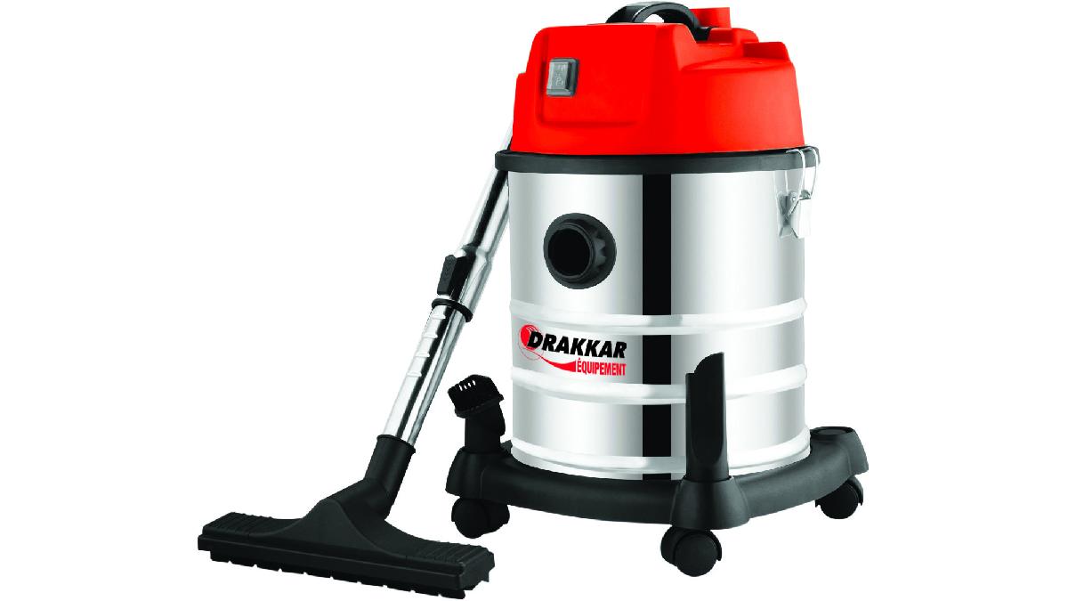 ASPIRATEUR+20L+EAU+ET+POUSSIERES+1200W+CUVE+INOX+-+1+MOTEUR-+TUYAU+2M