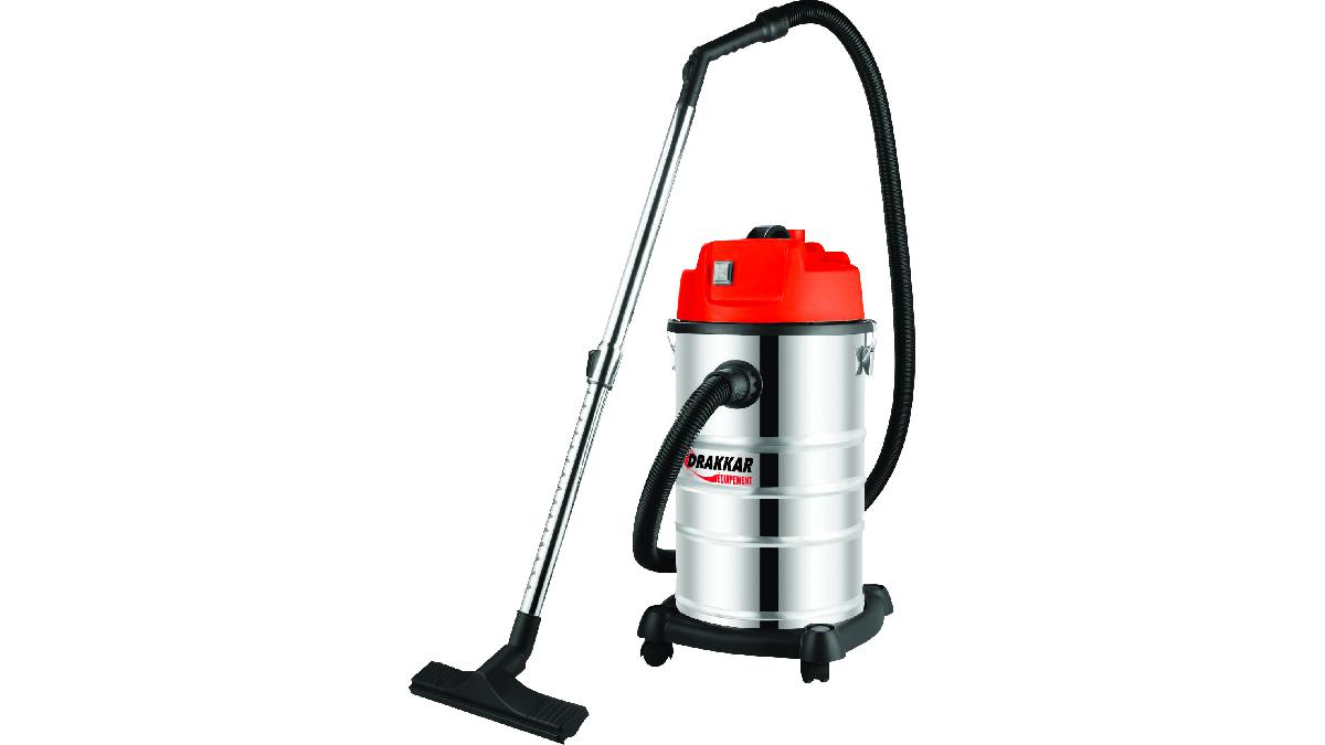 ASPIRATEUR+30L+EAU+ET+POUSSIERES+1200W+CUVE+INOX+-+1+MOTEUR-+TUYAU+2M