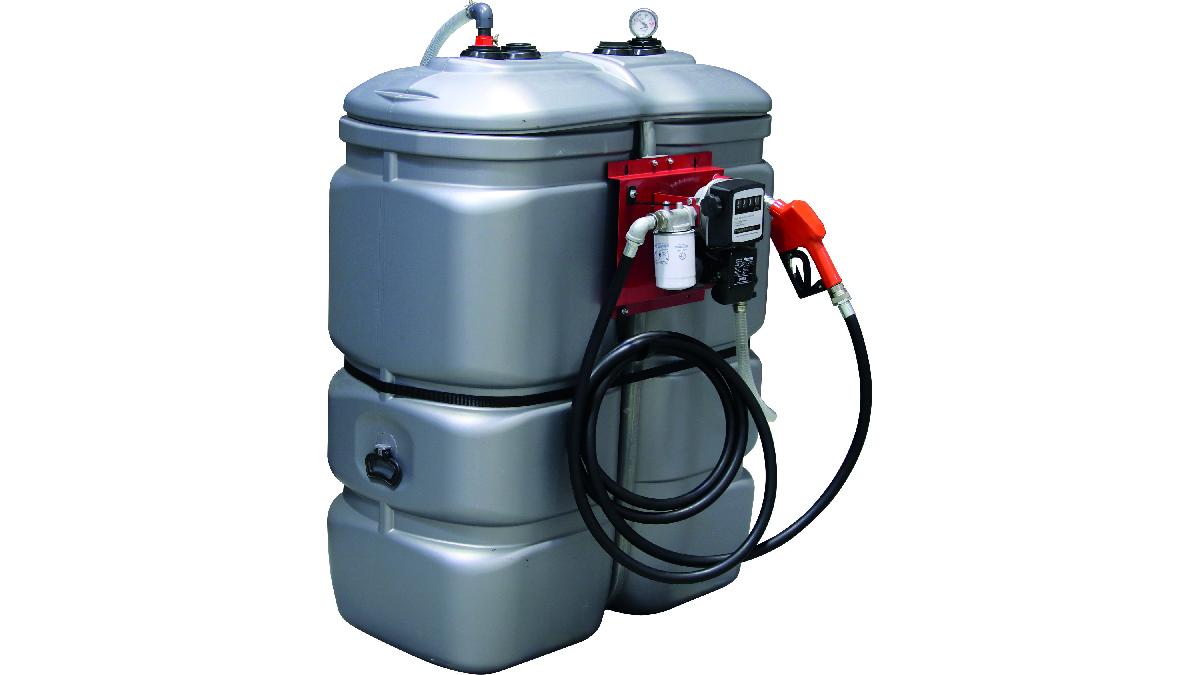 CUVE+STOCKAGE+FUEL+PEHD+DP+750L+STATION+AVEC+FILTRE+230V+60L%2FMN