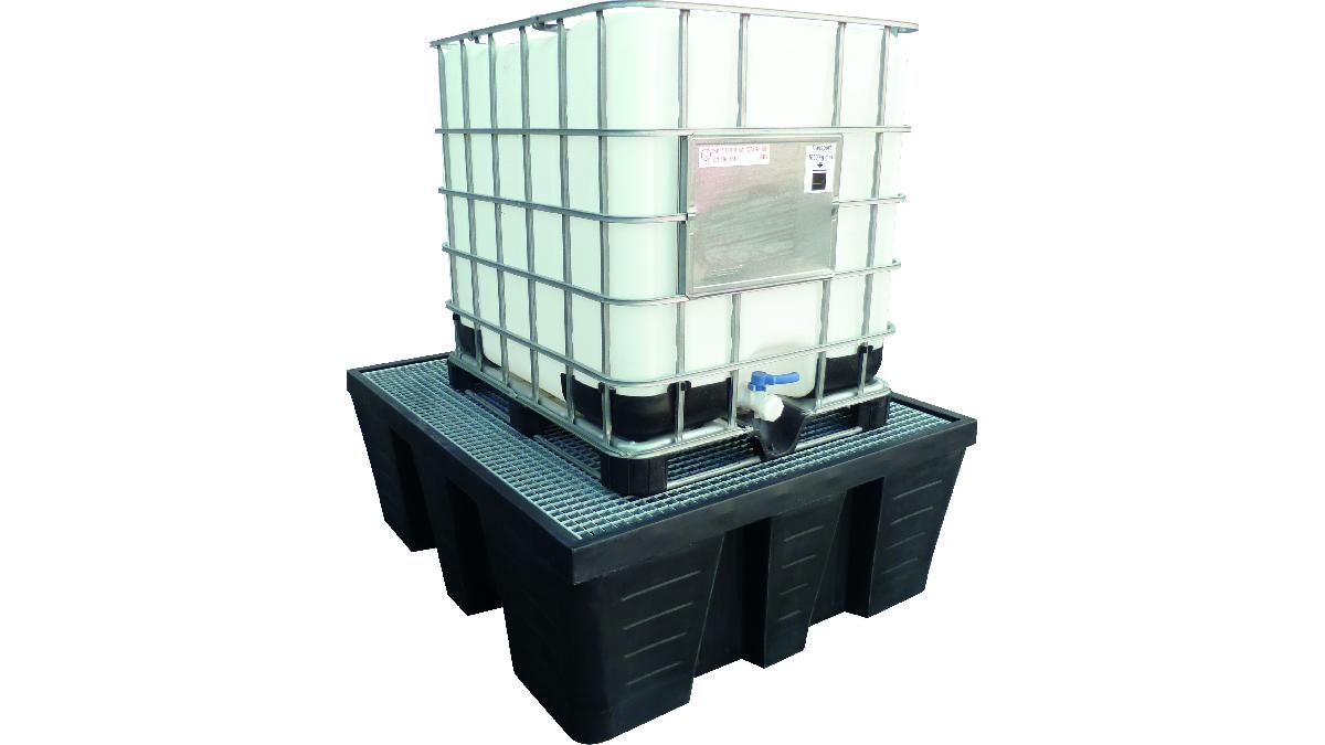 BAC+DE+RETENTION+1000L+-+POUR+1+CUBITAINER+-+174X145X60CM-CAILLEBOTTIS+GALVA