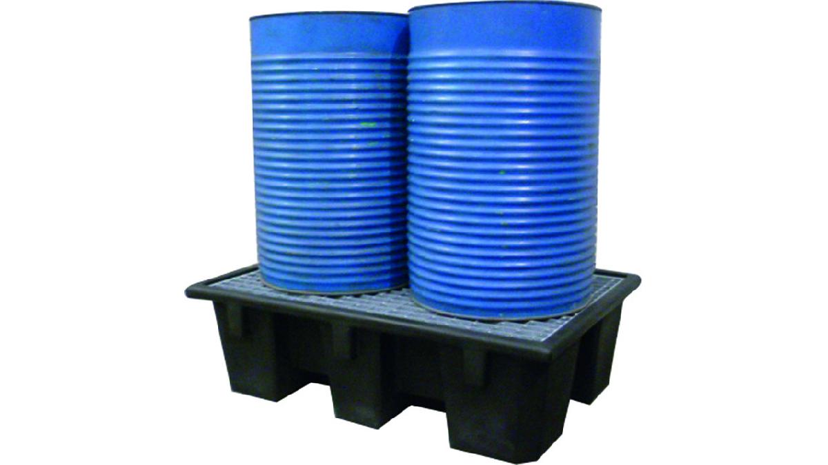 BAC+DE+RETENTION+POLYETHTL.240L+130X90X39+AVEC+CAILLEBOTTI+ACIER