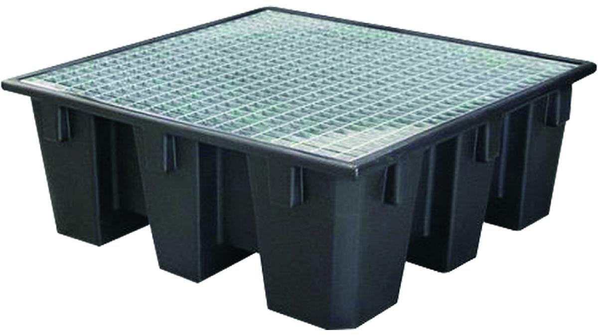 BAC+DE+RETENTION+POLYETHTL.450L+EMBOITABLE+AVEC+CAILLEBOTTIS+ACIER