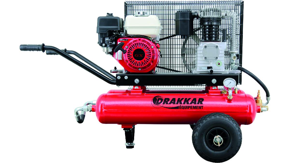 COMPRESSEUR+THERMIQUE+STYLE+BROUETTE+5.5CV+3.6L+MOTEUR+HONDA