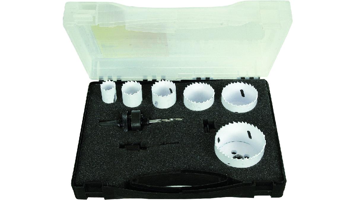 COFFRET+DE+6+TREPANS+HSS+BI-METAL+ELECTRICIEN+DIAM+22+A+68