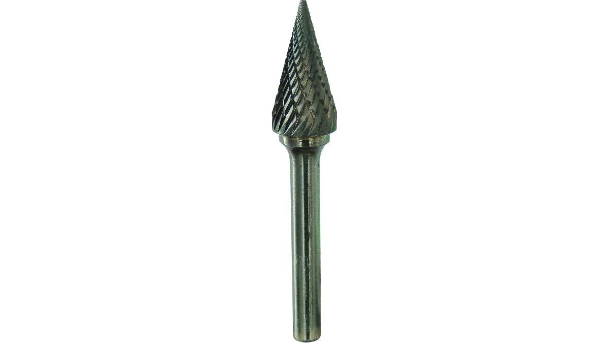 FRAISE+METALLIQUE+CONIQUE+BOUT+POINTU+12.7X22X6MM