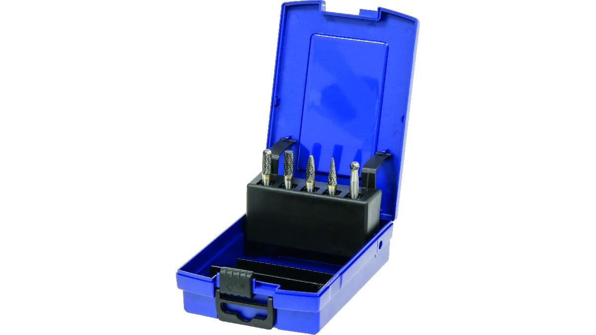 BOITE+DE+5+FRAISES+METALLIQUES+TIGE+6MM