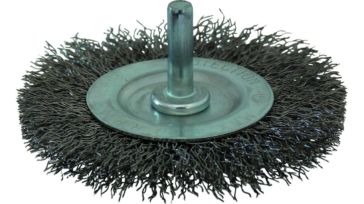 BROSSE+CIRCULAIRE+D.75MM+SUR+TIGE+6X30+FIL+0.30+INOX+ONDULE