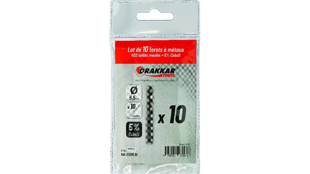 LOT+10X23261+FORET+COBALT+DIN+338+DIAM+5.5