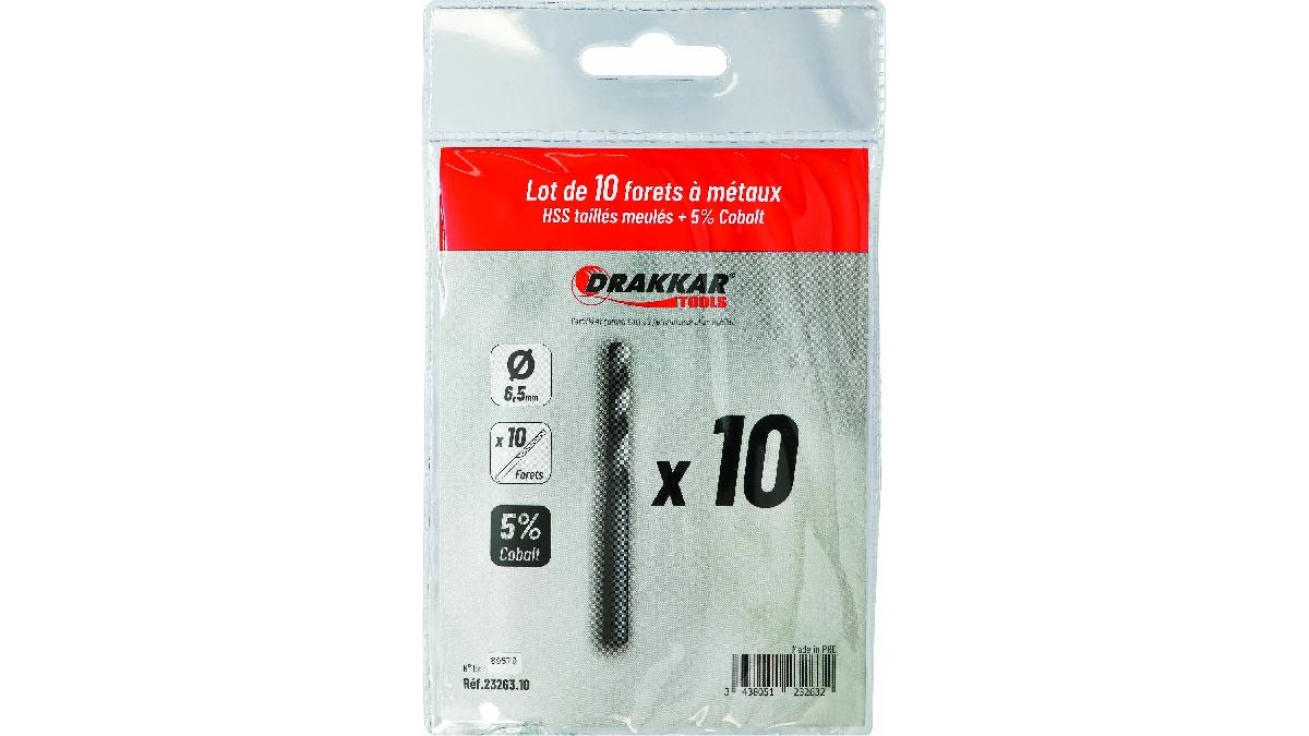 LOT+10X23263+FORET+COBALT+DIN+338+DIAM+6.5