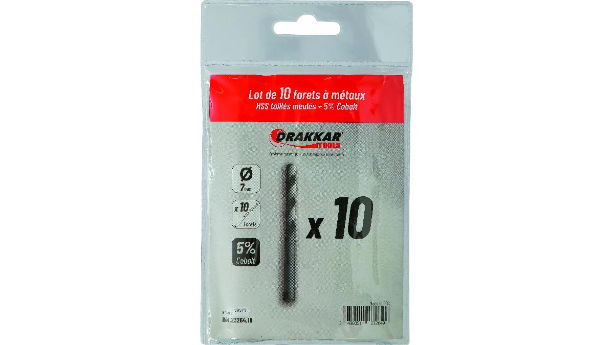 LOT+10X23264+FORET+COBALT+DIN+338+DIAM+7