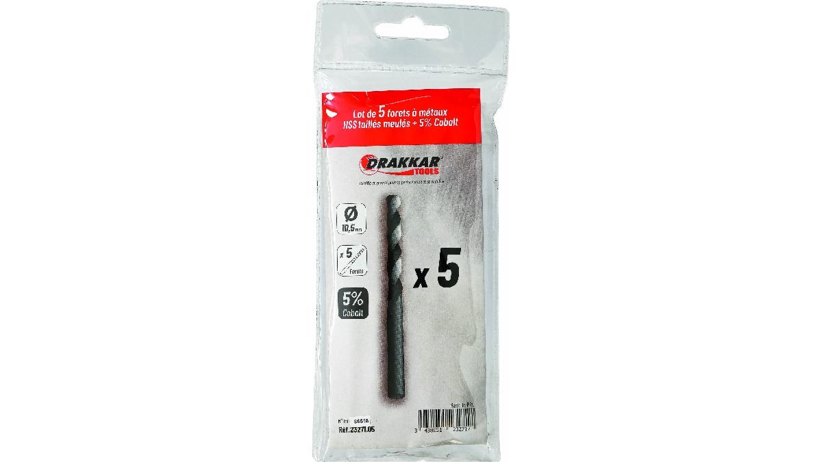 LOT+5X23271++FORET+COBALT+DIN+338+DIAM+10.5