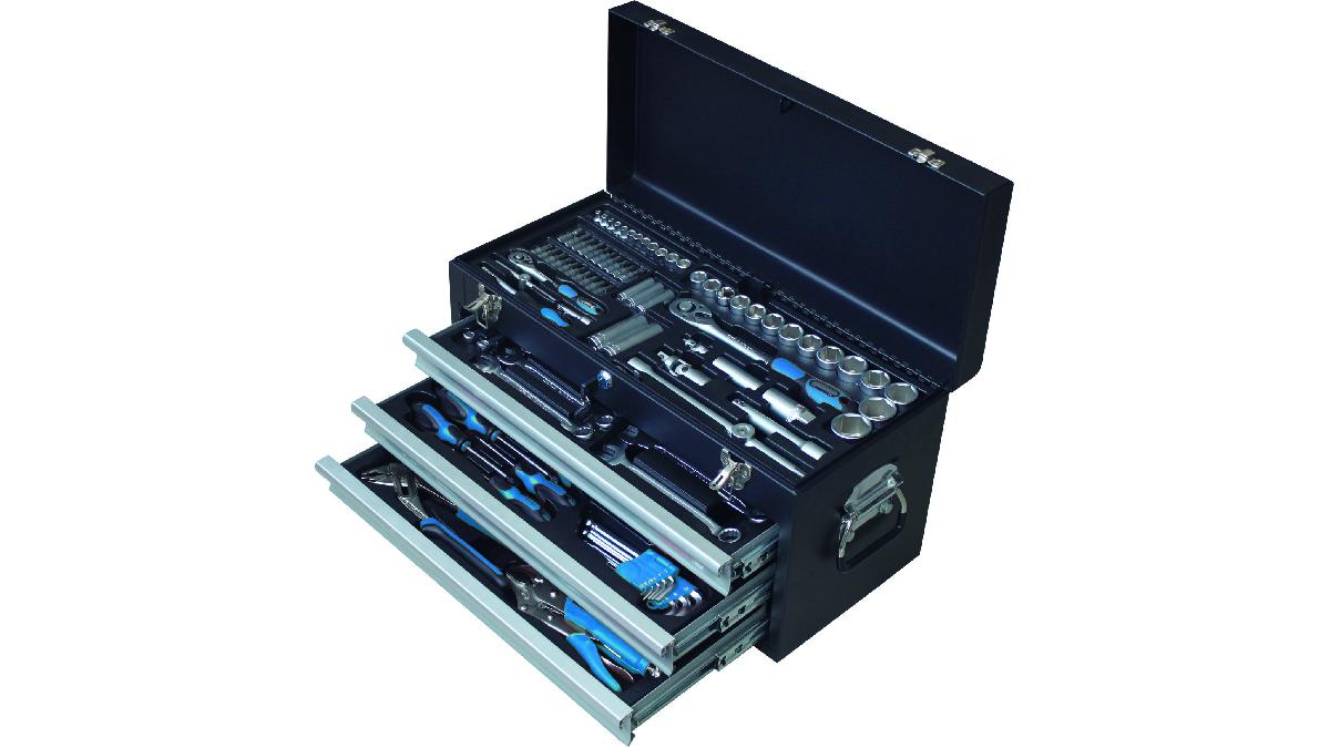 COFFRE+3+TIROIRS+%2B+108+OUTILS+-CLES%2FTOURNEVIS%2FPINCES%2FMARTEAU