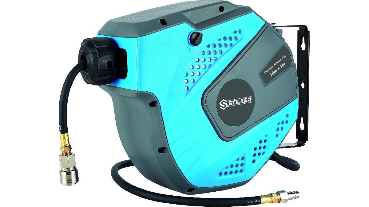 ENROULEUR+DE+TUYAU+D%27AIR+10M+-+TUYAU+HYBRIDE+7X12MM