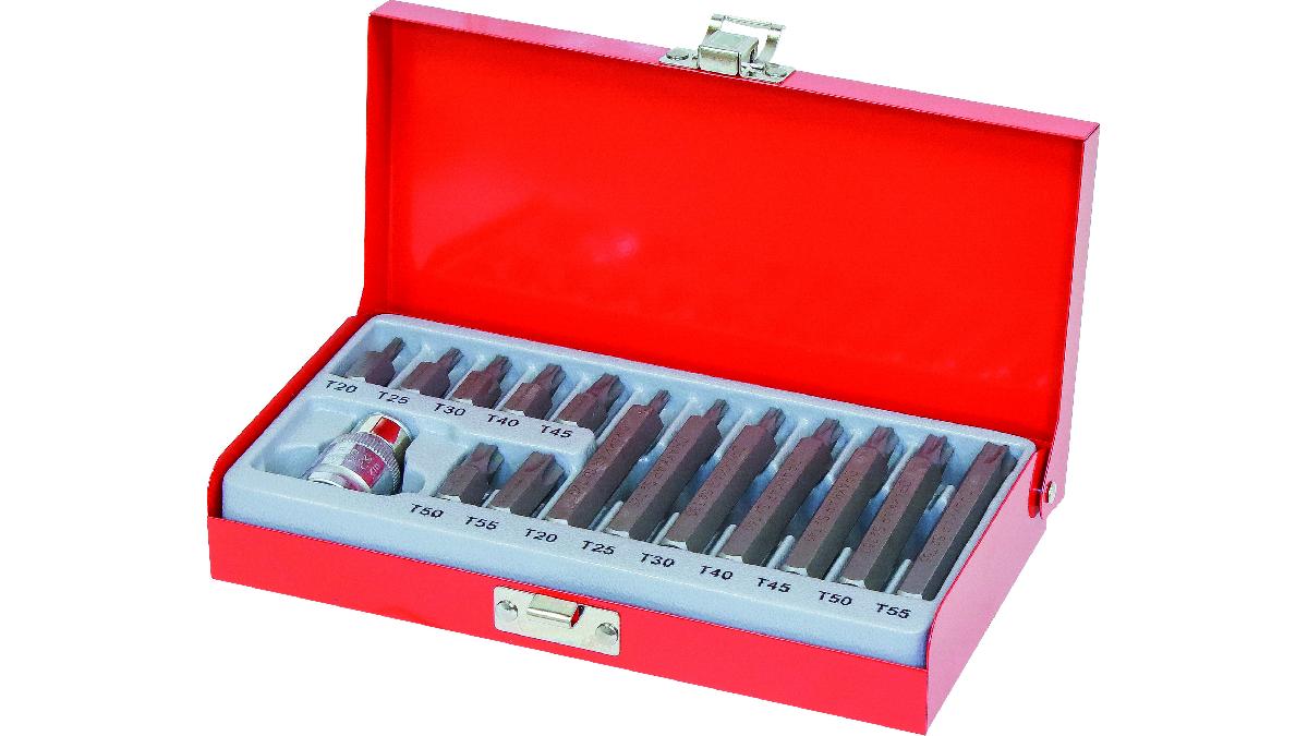 14+EMBOUTS+TORX+1%2F2%22+%2B+1+ADAPTATEUR+1%2F2%22+-+BOITIER+METAL