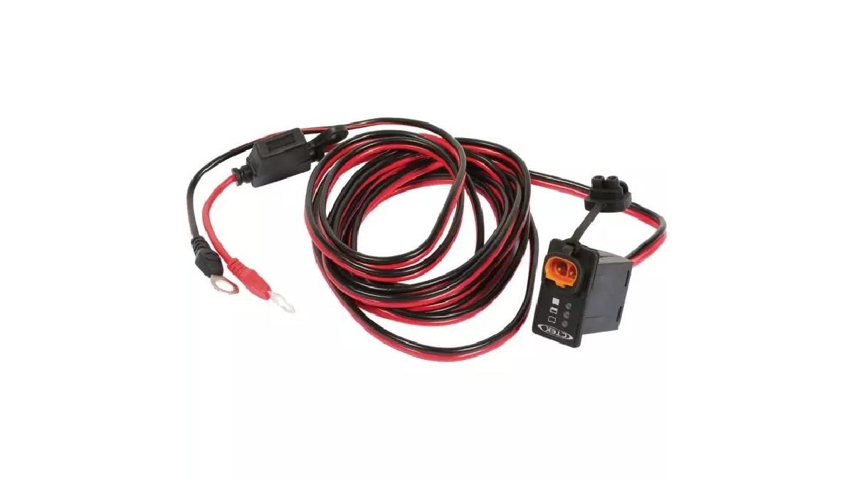 CTEK+Cable+de+3%2C3m+%C3%A0+%C5%92illets+M8+avec+bo%C3%AEtier+et+indicateur+du+niveau+de+charge+